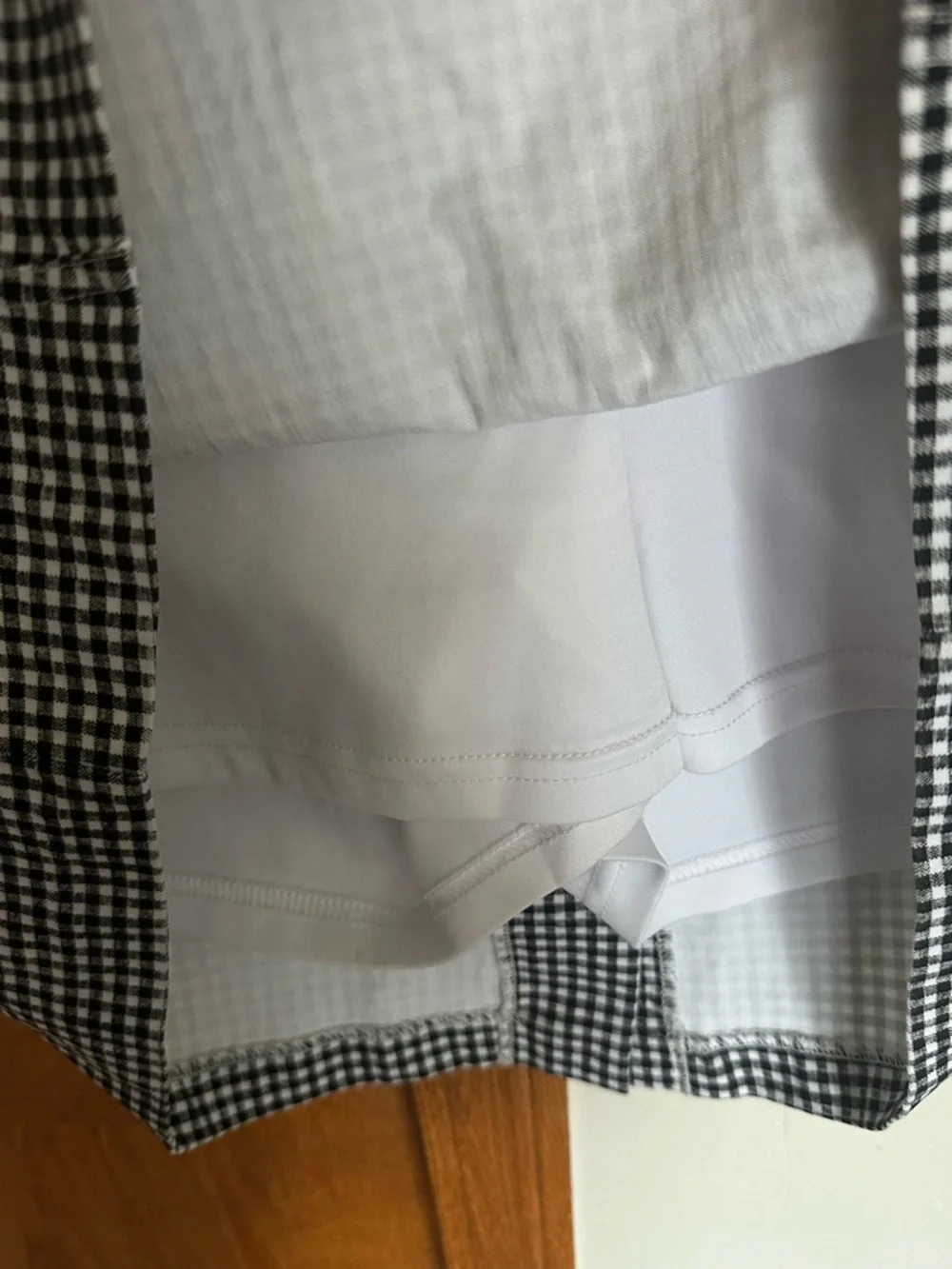 Charlie B Black White Gingham Skort Size 14 Preppy Golf Tennis Skirt Shorts